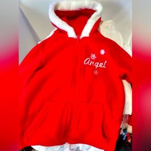Vintage toddler Christmas jumpsuit with scarf 3t